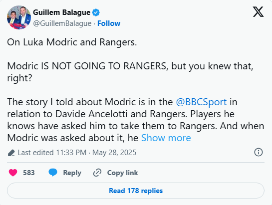 Denies Modric