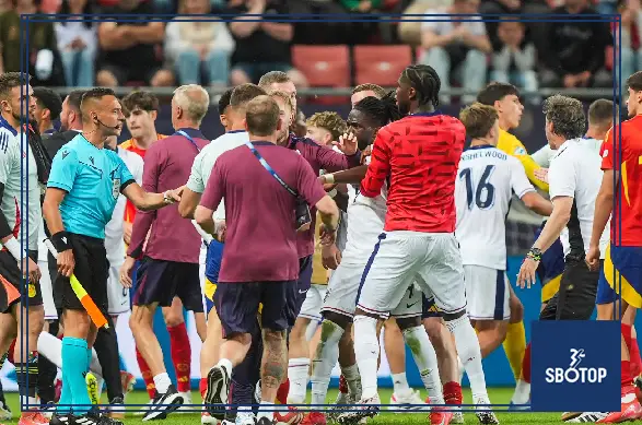 SBOTOP: England U21s and Spain Clash in Heated Post-Match Brawl Following European Championship Quarter-Final Thriller